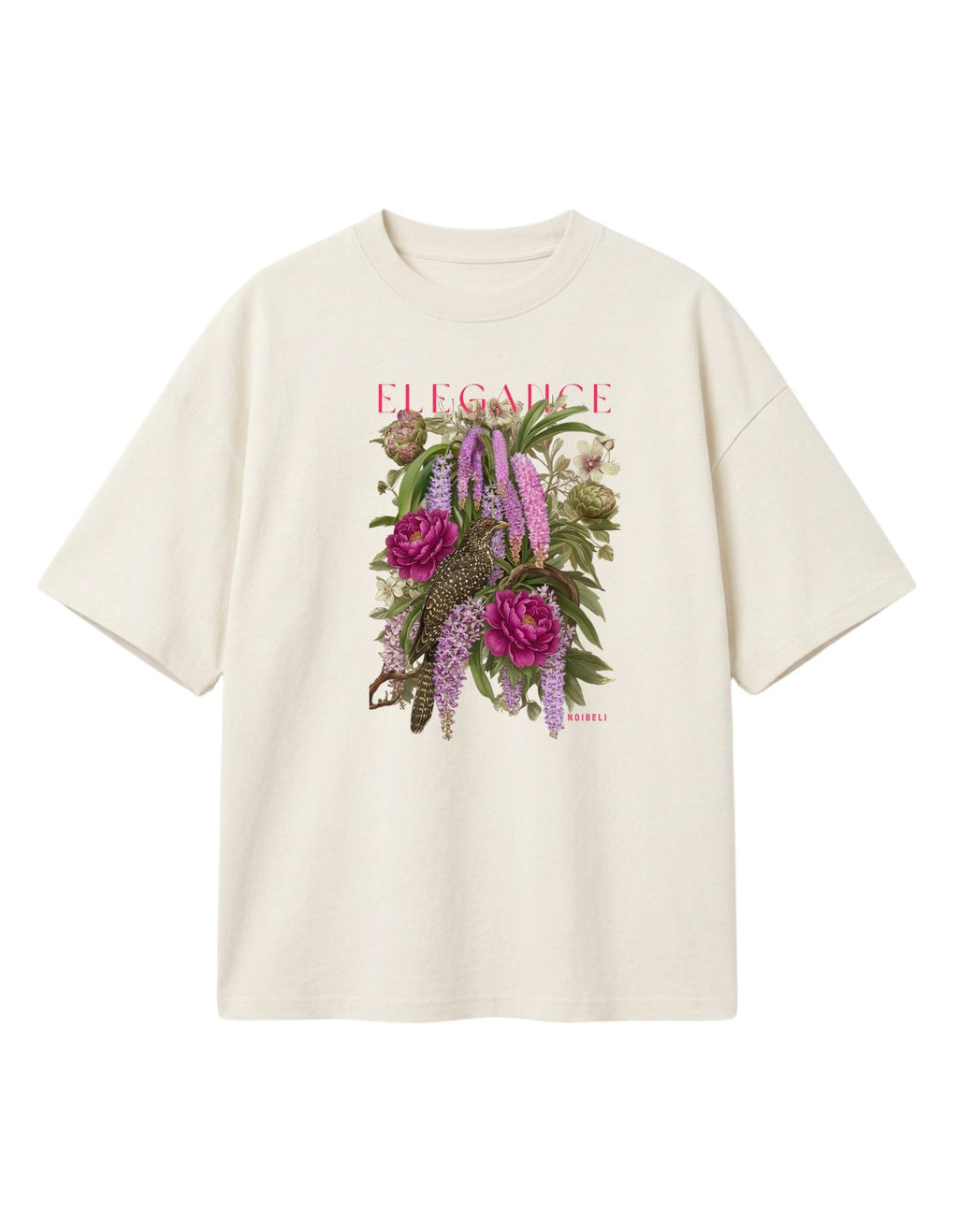 N-205 / UNISEX TSHIRT IN OVERSIZE FIT . KAPOU - The fox tail orchid , rendered in silence.