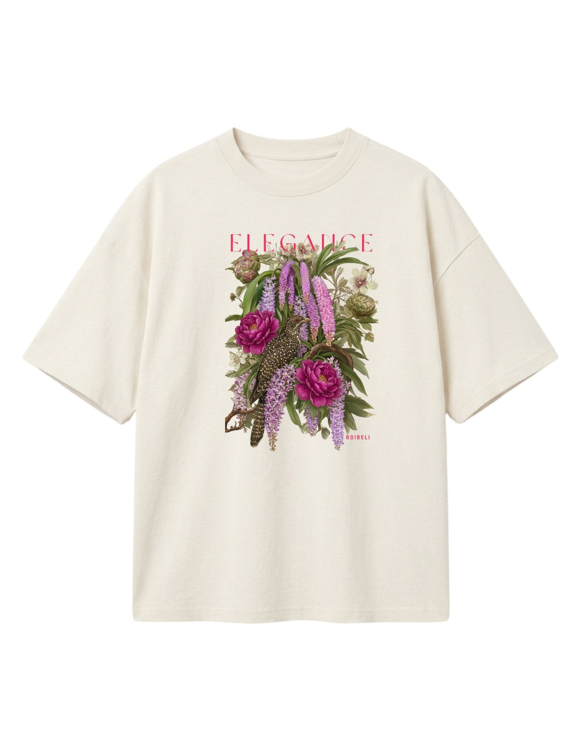 N-205 / UNISEX TSHIRT IN OVERSIZE FIT . KAPOU - The fox tail orchid , rendered in silence.