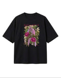 N-205 / UNISEX TSHIRT IN OVERSIZE FIT . KAPOU - The fox tail orchid , rendered in silence.